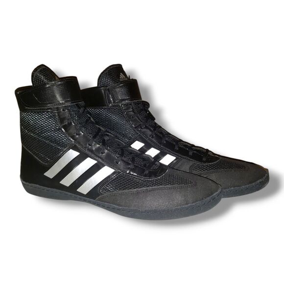 Adidas Combat Speed 5 Black/Silver Mens Size 12 Wrestling Shoes - Picture 3 of 7